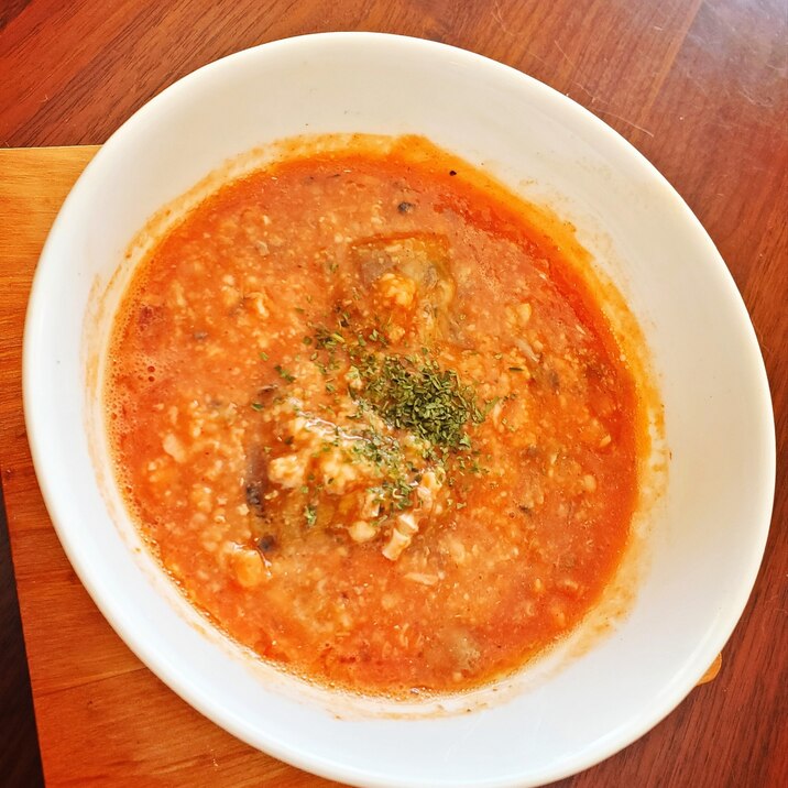 【ダイエット】鯖とオートミールのトマト粥